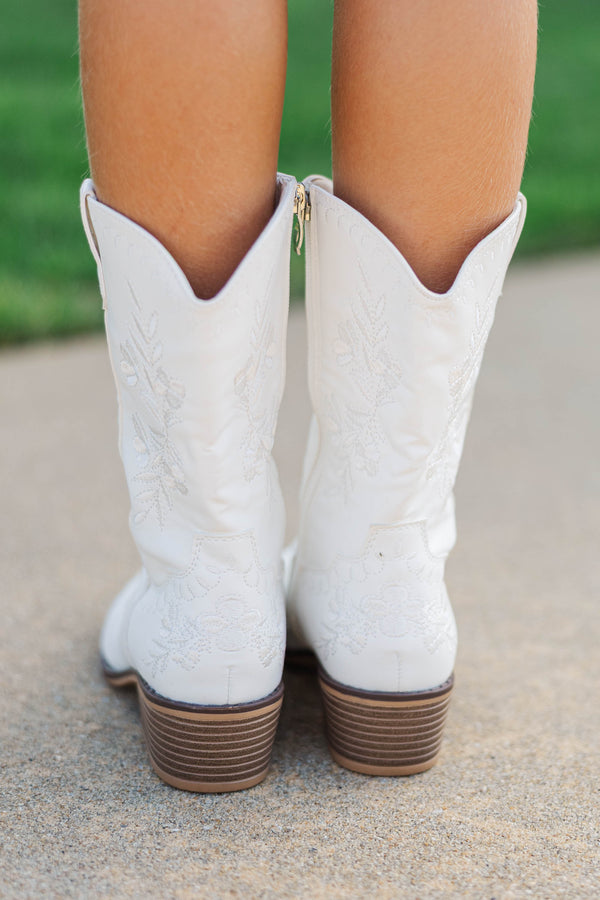 Girls: Core Collection White Cowboy Boots