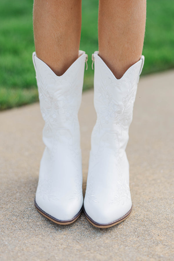 Girls: Core Collection White Cowboy Boots