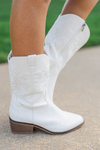 Girls: Core Collection White Cowboy Boots