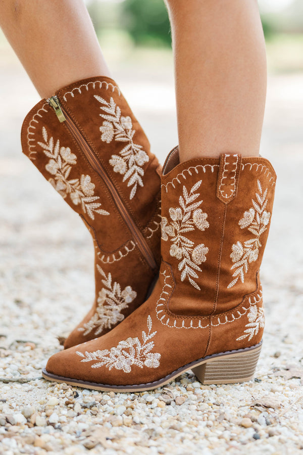 Girls: Core Collection Brown Cowboy Boots