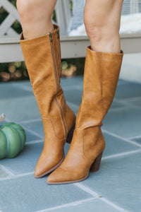 Treat Yourself Camel Tall Boots