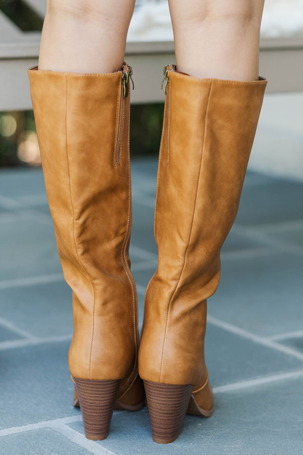 Treat Yourself Camel Tall Boots