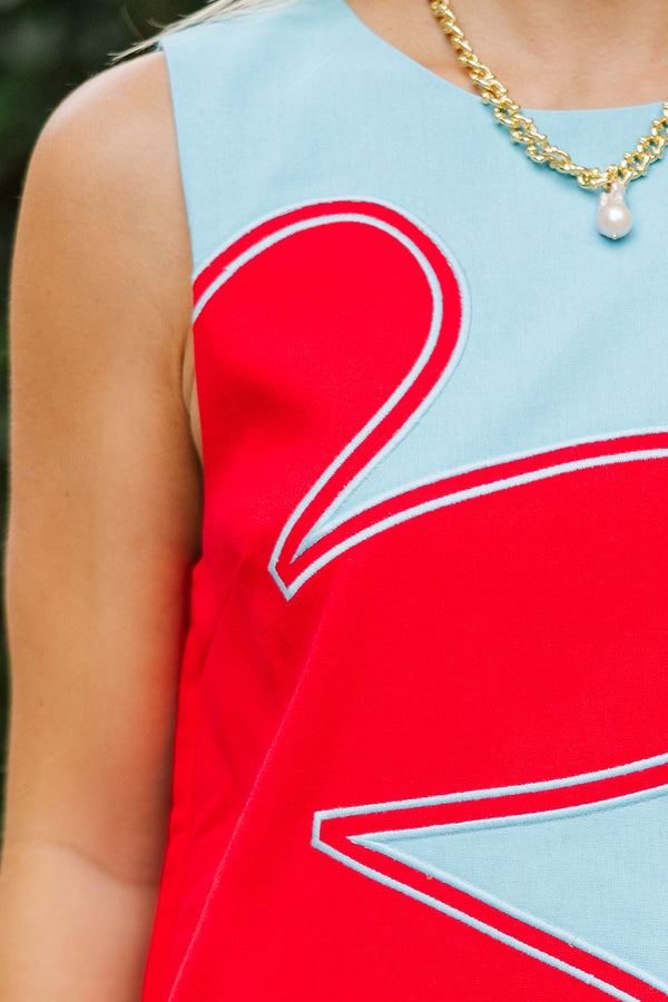 Quietly Unstoppable Blue Floral Shift Dress