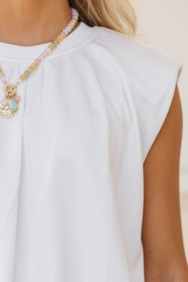 Breezy Does It White Blouse
