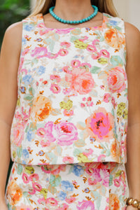 Peacefully So Pink Floral Blouse