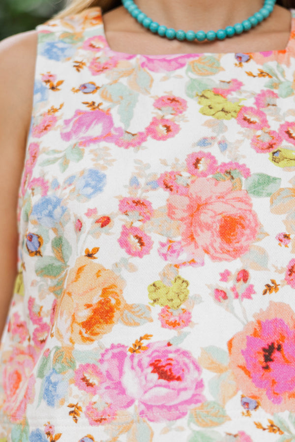 Peacefully So Pink Floral Blouse