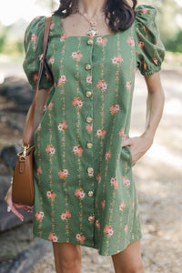 Good Measure Olive Ditsy Floral Dress