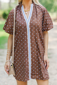 Carried Away Softly Brown Dress