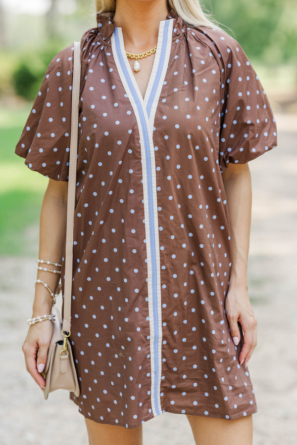 Carried Away Softly Brown Dress