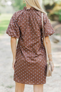 Carried Away Softly Brown Dress