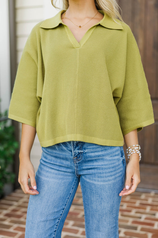 Cozy Conviction Olive Sweater