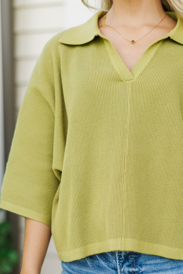 Cozy Conviction Olive Sweater