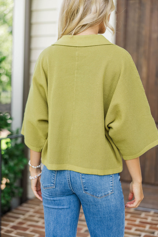 Cozy Conviction Olive Sweater