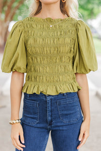 Fresh Pick Olive Blouse