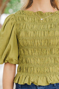 Fresh Pick Olive Blouse