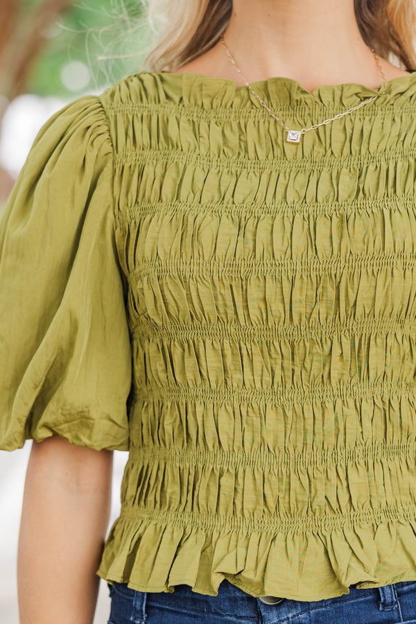 Fresh Pick Olive Blouse