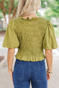 Fresh Pick Olive Blouse