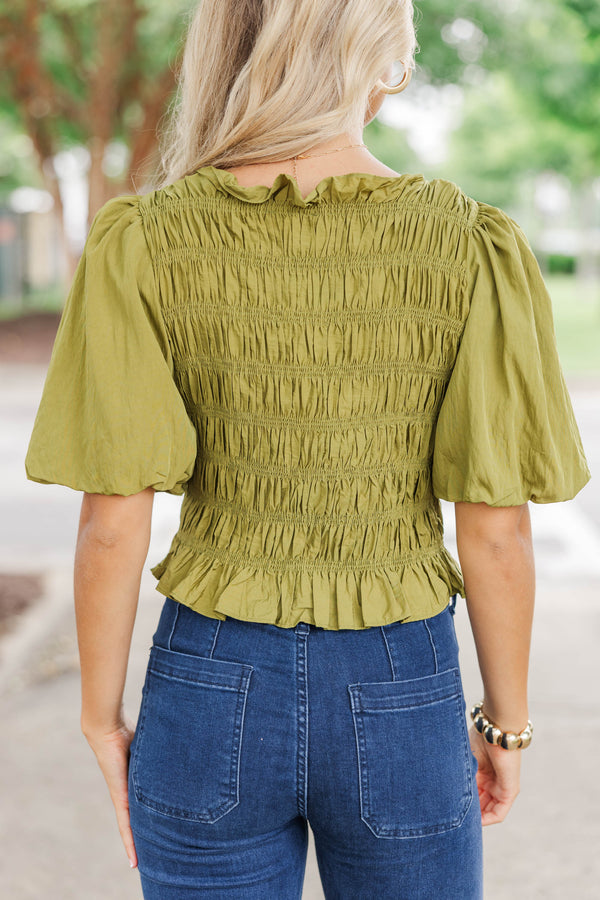 Fresh Pick Olive Blouse