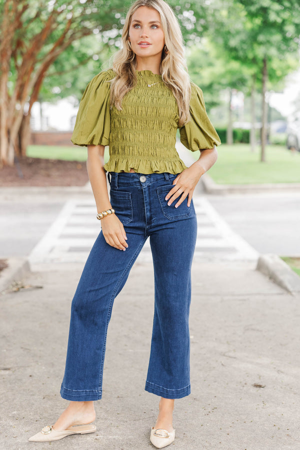 Fresh Pick Olive Blouse