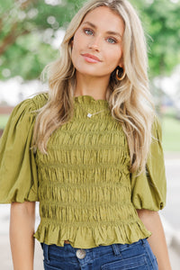 Fresh Pick Olive Blouse