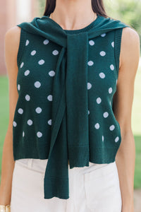 Good Morning Emerald Polka Dot Sweater