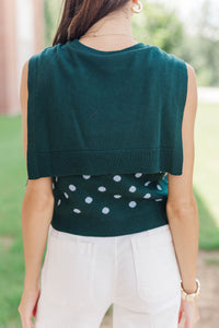 Good Morning Emerald Polka Dot Sweater