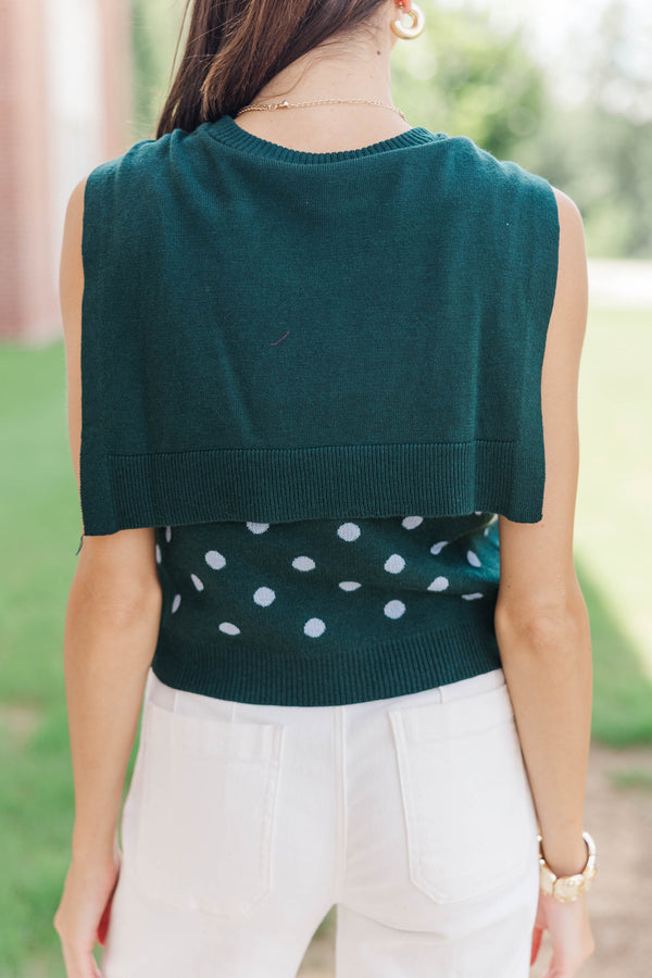 Good Morning Emerald Polka Dot Sweater