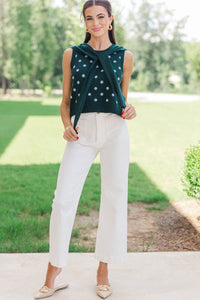 Good Morning Emerald Polka Dot Sweater
