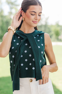 Good Morning Emerald Polka Dot Sweater