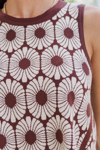 Soft Whisper Brown Floral Blouse