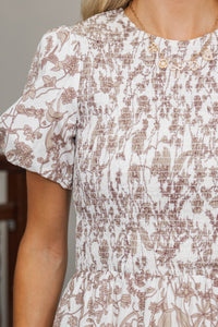 NURSING COLLECTION: Make The Right Choice Taupe Toile Maxi Dress