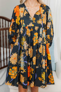 NURSING COLLECTION: It's All True Black Floral Dress