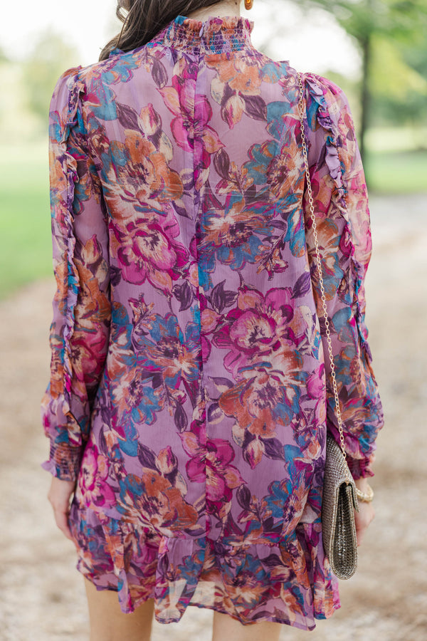 Fate: Harvest Moon Mauve Floral Dress