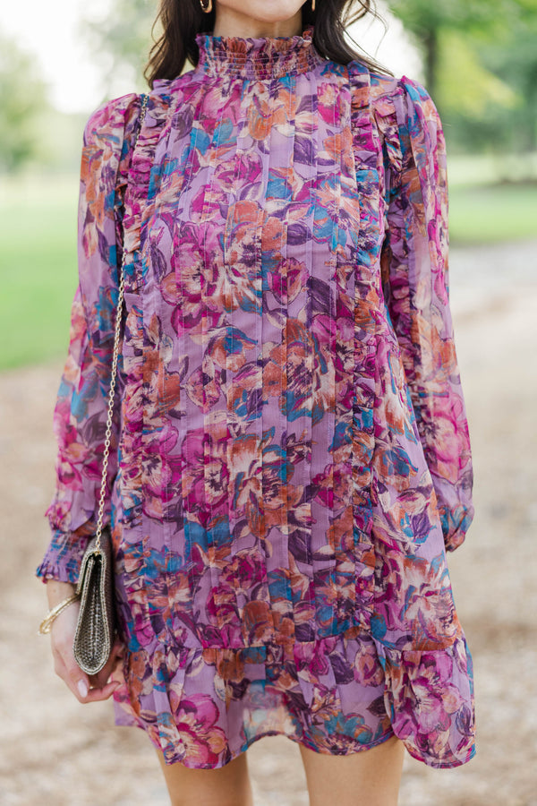 Fate: Harvest Moon Mauve Floral Dress