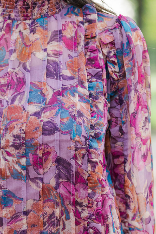 Fate: Harvest Moon Mauve Floral Dress