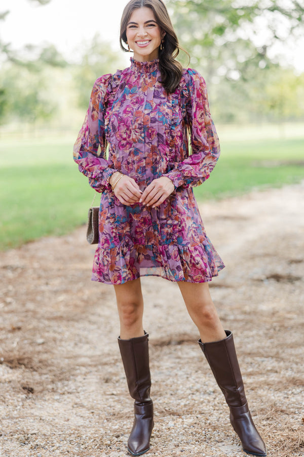 Fate: Harvest Moon Mauve Floral Dress