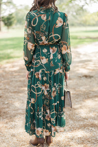 Fate: Autumn Spell Green Floral Midi Dress