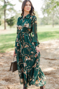Fate: Autumn Spell Green Floral Midi Dress