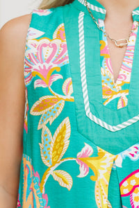 Best She's Ever Looked Emerald Paisley Midi Dress