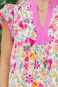 Positively Lovely Pink Floral Dress