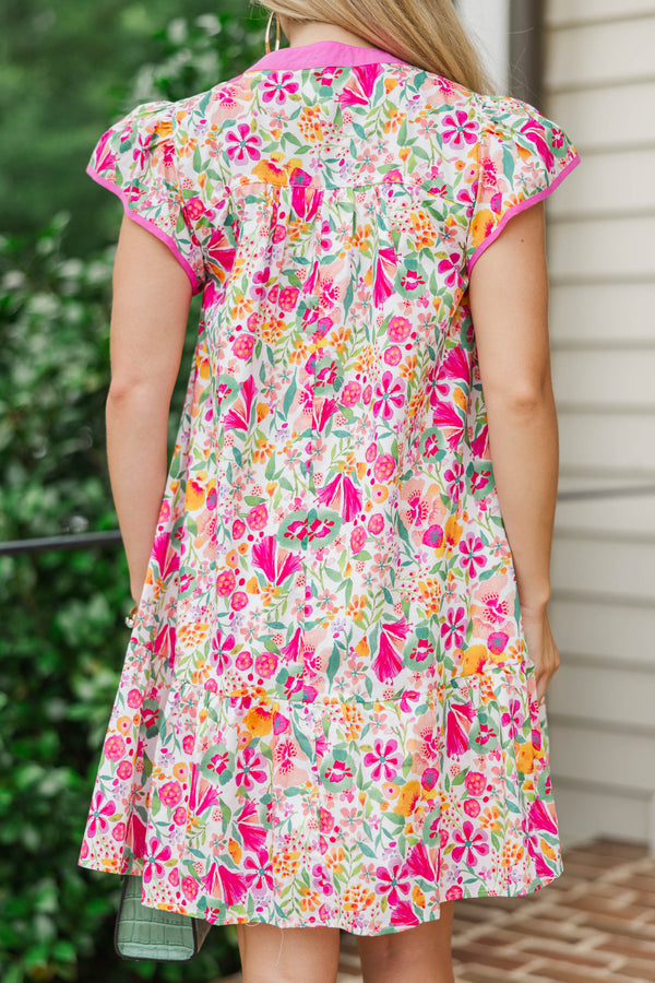 Positively Lovely Pink Floral Dress