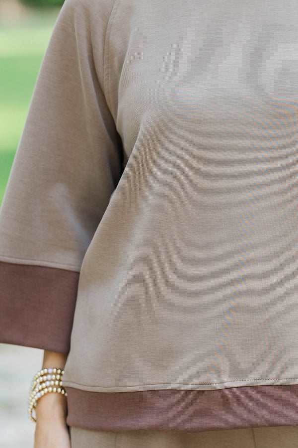 Unstoppable Brown Blouse