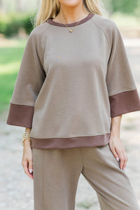 Unstoppable Brown Blouse