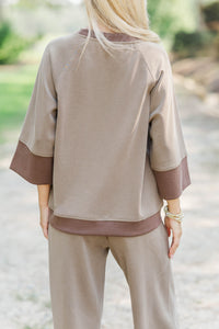 Unstoppable Brown Blouse