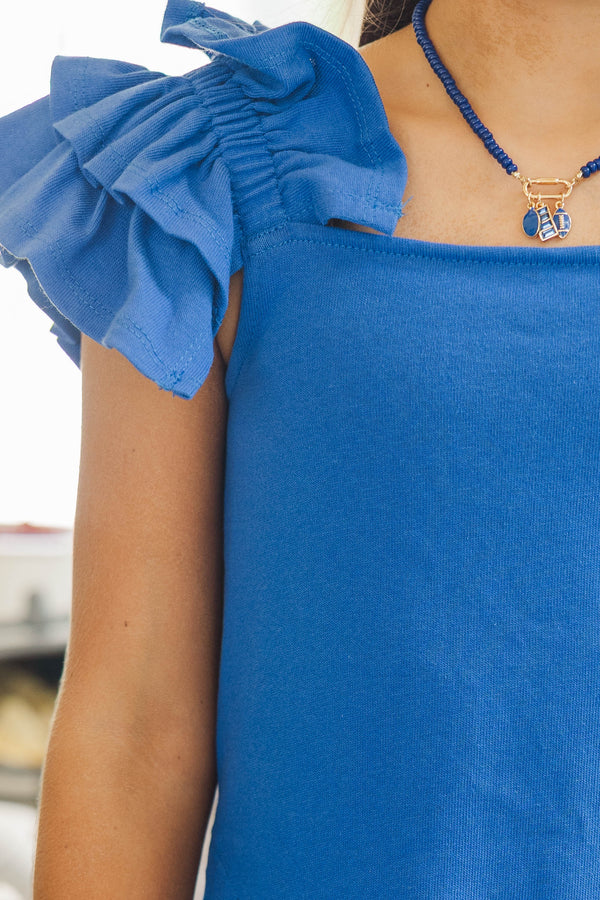Girls: For All The Moments Royal Blue Dress