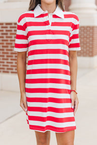 Always Close Red Stripe Dress