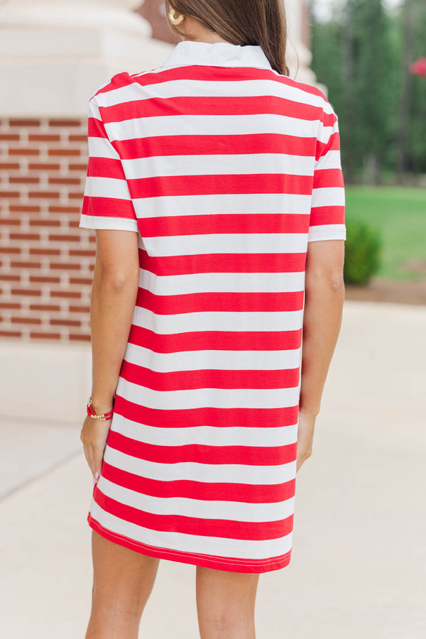 Always Close Red Stripe Dress