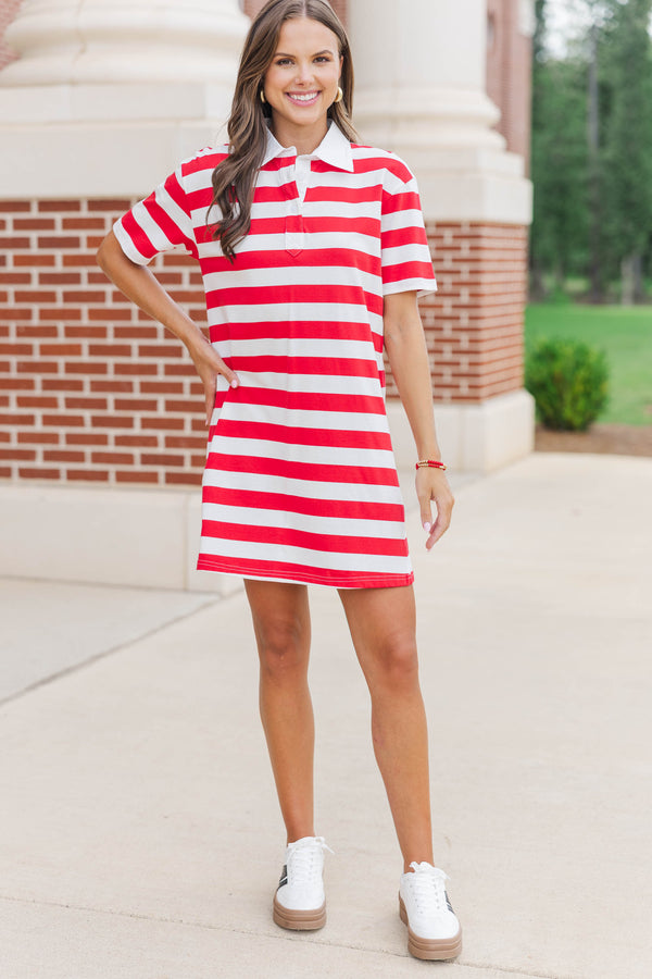 Always Close Red Stripe Dress