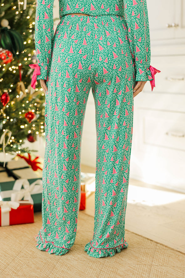 Cozy Moments Emerald Leopard Bamboo Pajama Set