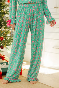 Cozy Moments Emerald Leopard Bamboo Pajama Set